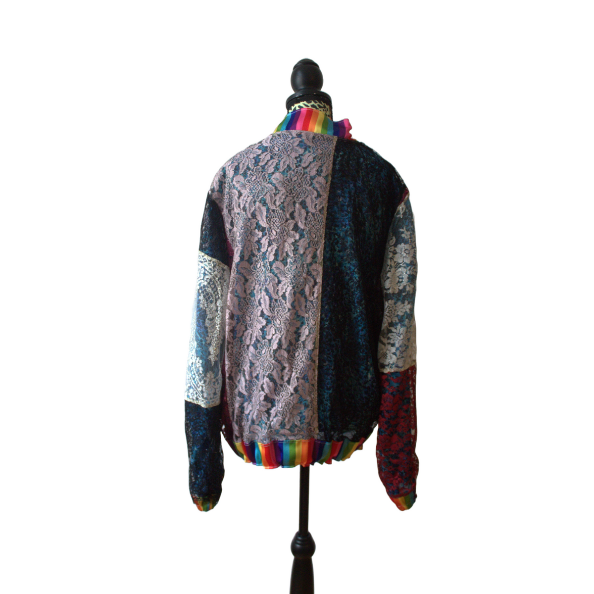 Lace Rainbow Bomber Jacket - PAULINA'S FRIENDS