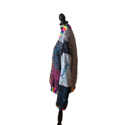 Lace Rainbow Bomber Jacket - PAULINA'S FRIENDS
