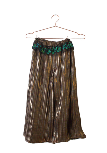 Upcycled Golden Trousers - PAULINA'S FRIENDS