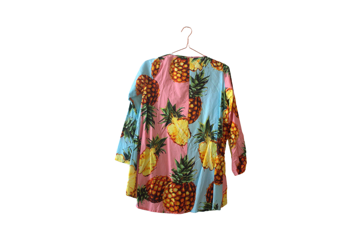 Bold Pineapple Print Top – Vibrant Tropical Style - PAULINA'S FRIENDS