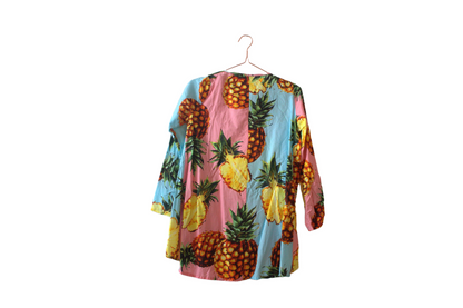 Bold Pineapple Print Top – Vibrant Tropical Style - PAULINA'S FRIENDS