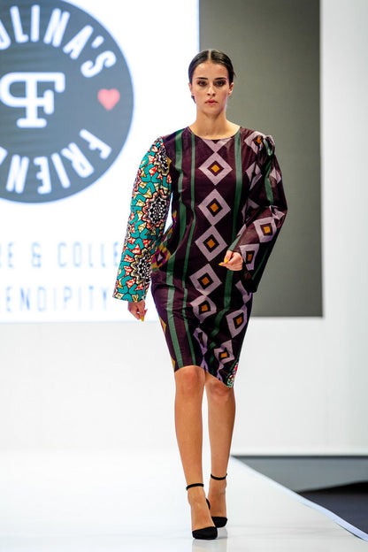 Psychedelic Leather Dress - PAULINA'S FRIENDS