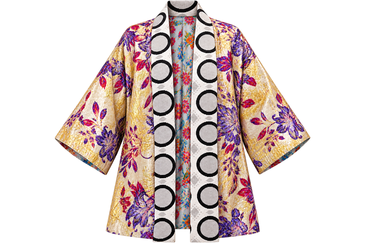 Brocade circles kimono