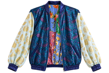 Blue Paisley Bomber