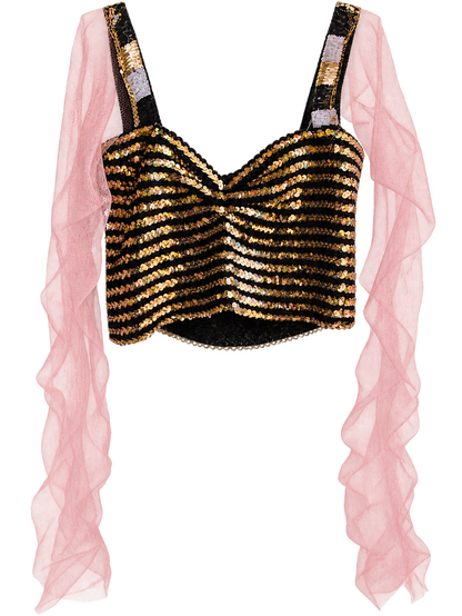 Golden vintage top upcycled