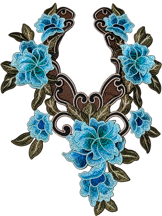 Blue flower necklace
