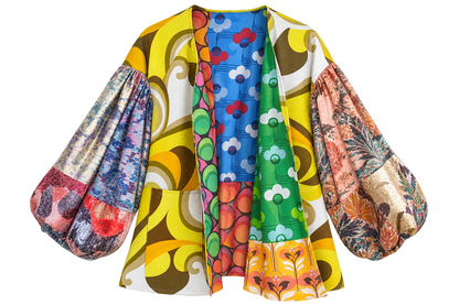 Short 60ies curtain kimono