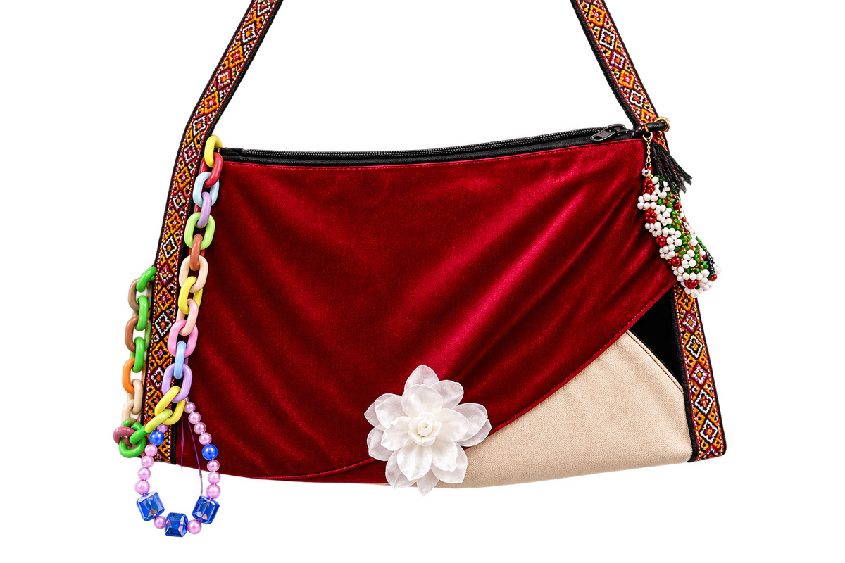 Turkmenistan velvet bag