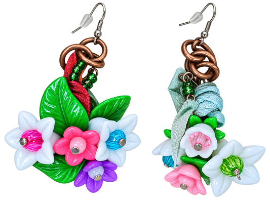 Flower bouquet earrings