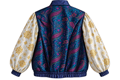 Blue Paisley Bomber