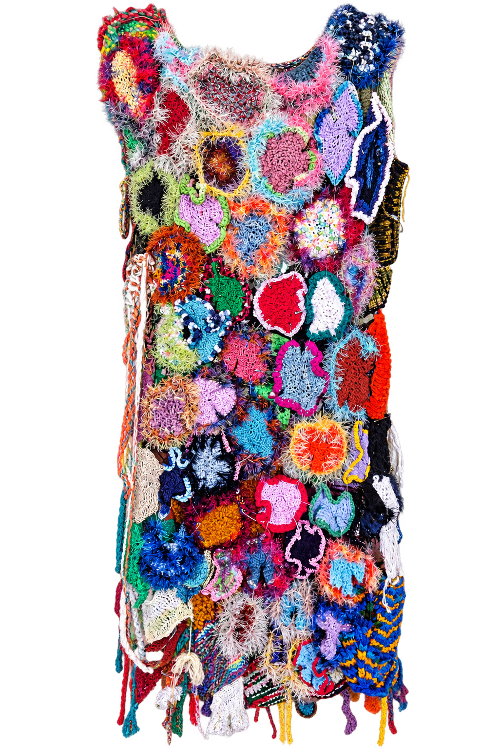 Diamonds & Pearls crochet safety pin dress