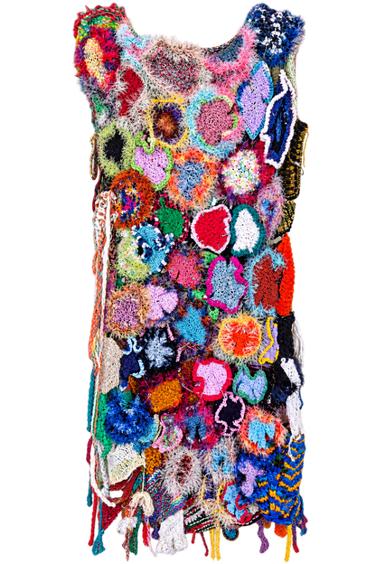 Diamonds & Pearls crochet safety pin dress