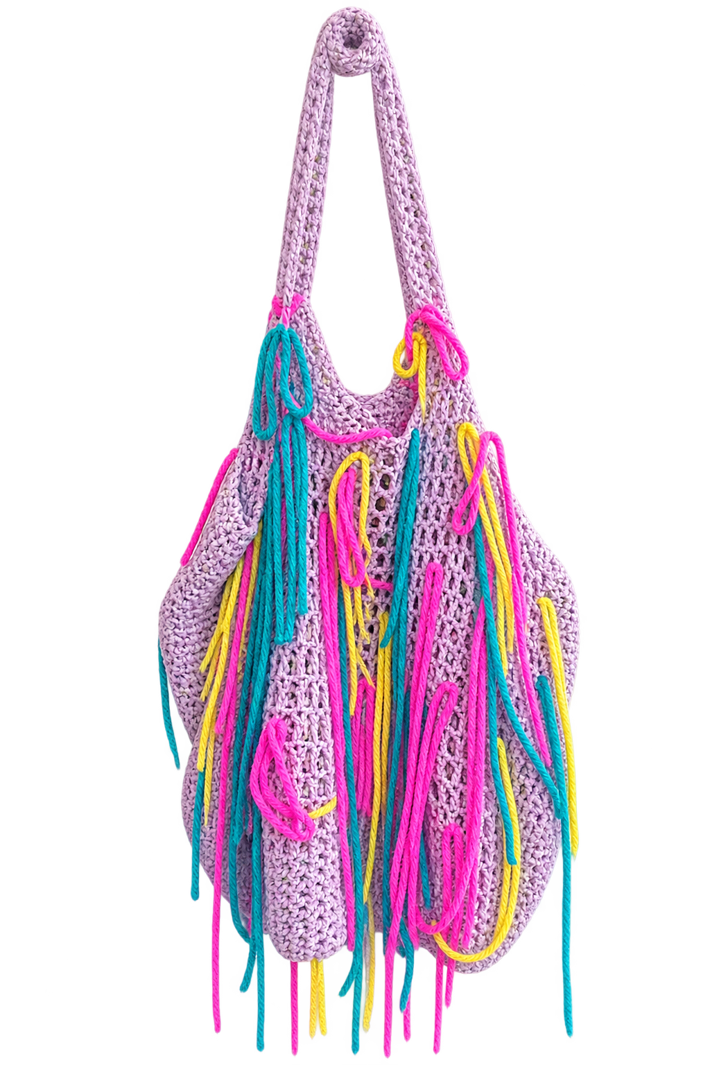 Oversized fringe tote bag
