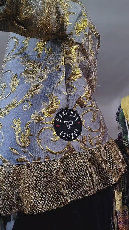 Silver Gold puff jacket