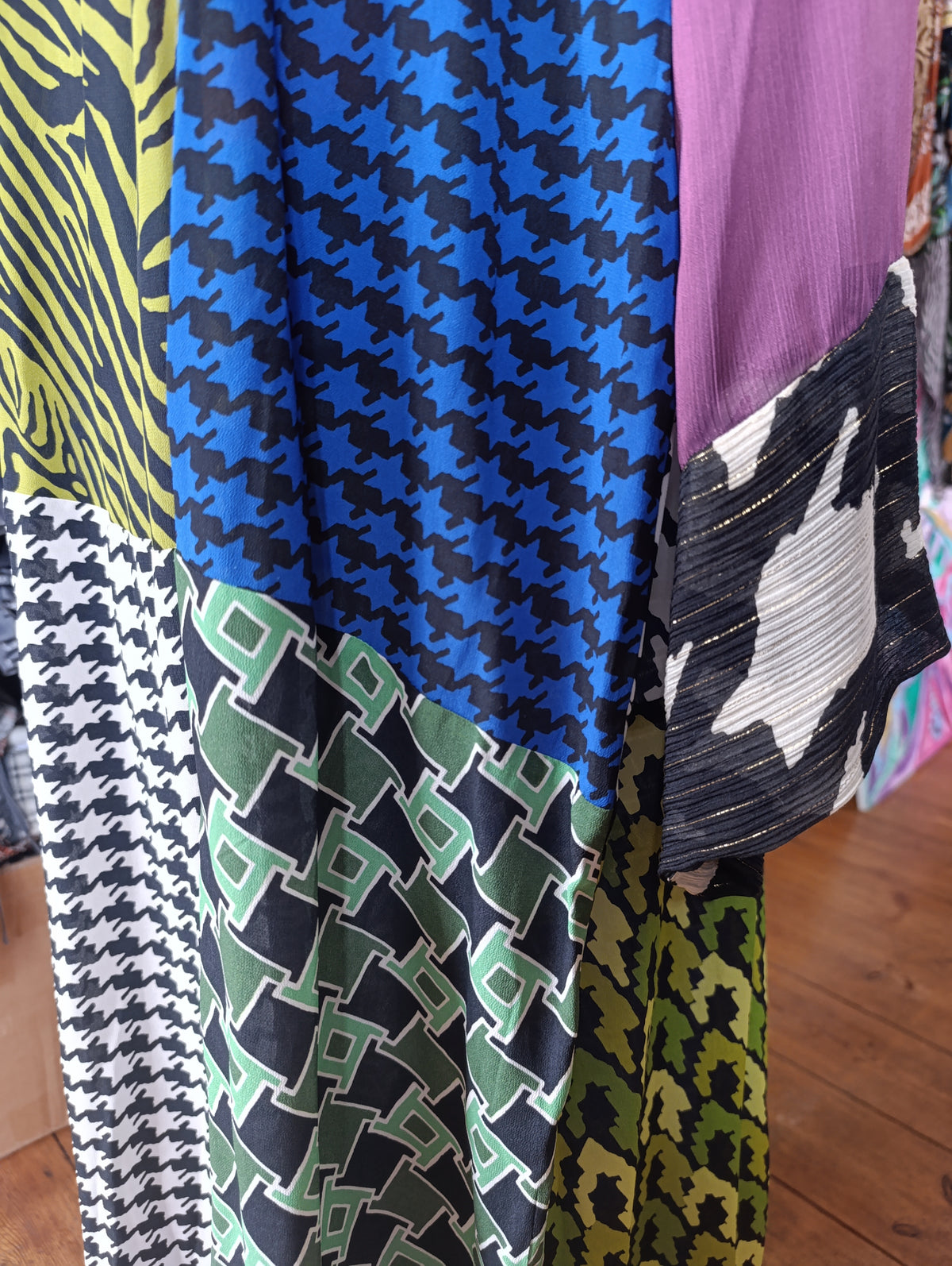 Houndstooth Camouflage Zebra Flowers long dress - PAULINA'S FRIENDS