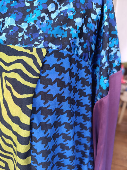 Houndstooth Camouflage Zebra Flowers long dress - PAULINA'S FRIENDS