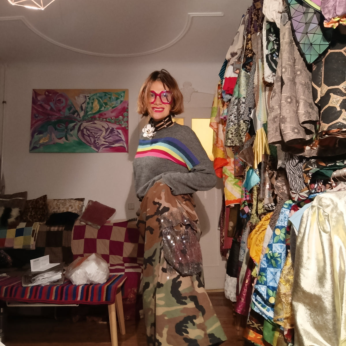 Anti war camouflage long skirt - PAULINA'S FRIENDS