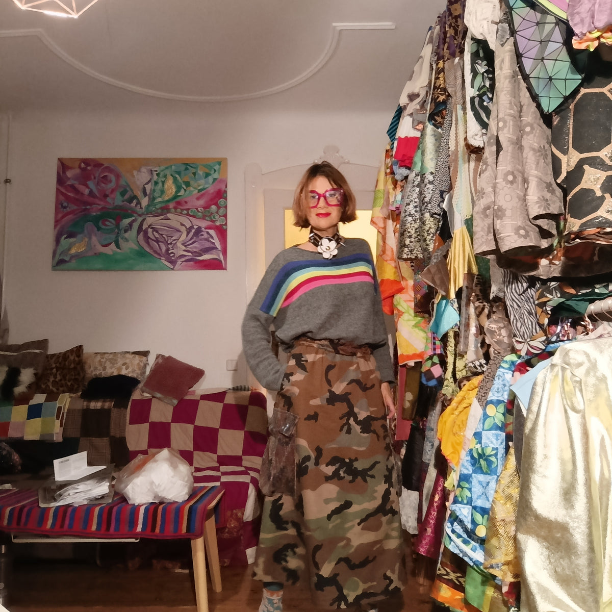 Anti war camouflage long skirt - PAULINA'S FRIENDS