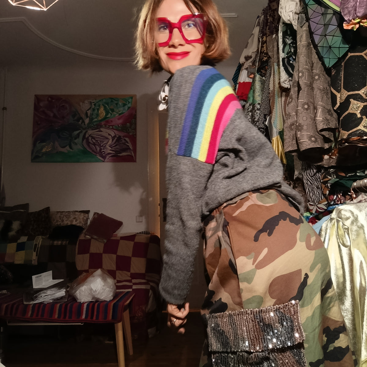 Anti war camouflage long skirt - PAULINA'S FRIENDS