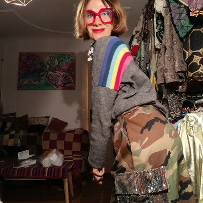 Anti war camouflage long skirt - PAULINA'S FRIENDS