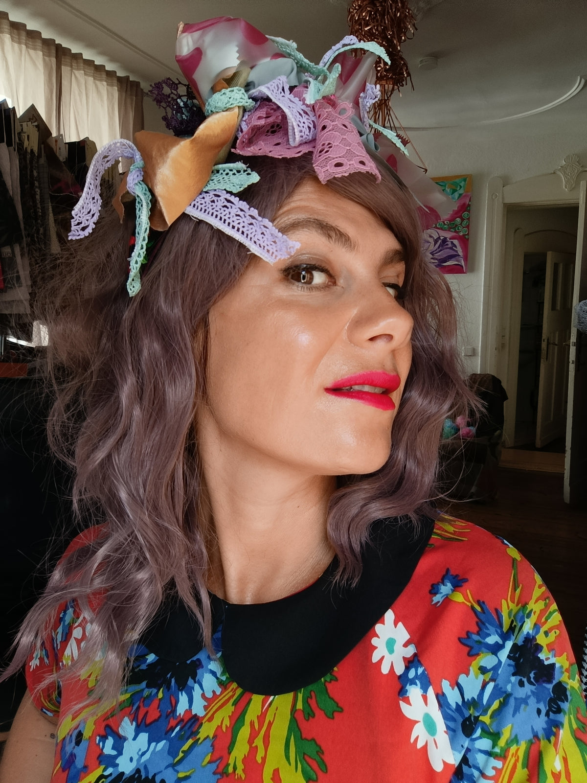 Lace stripes head piece - PAULINA'S FRIENDS