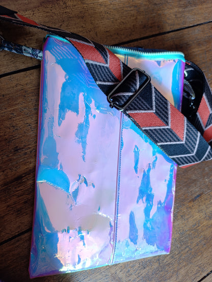Holographic black orange bag - PAULINA'S FRIENDS