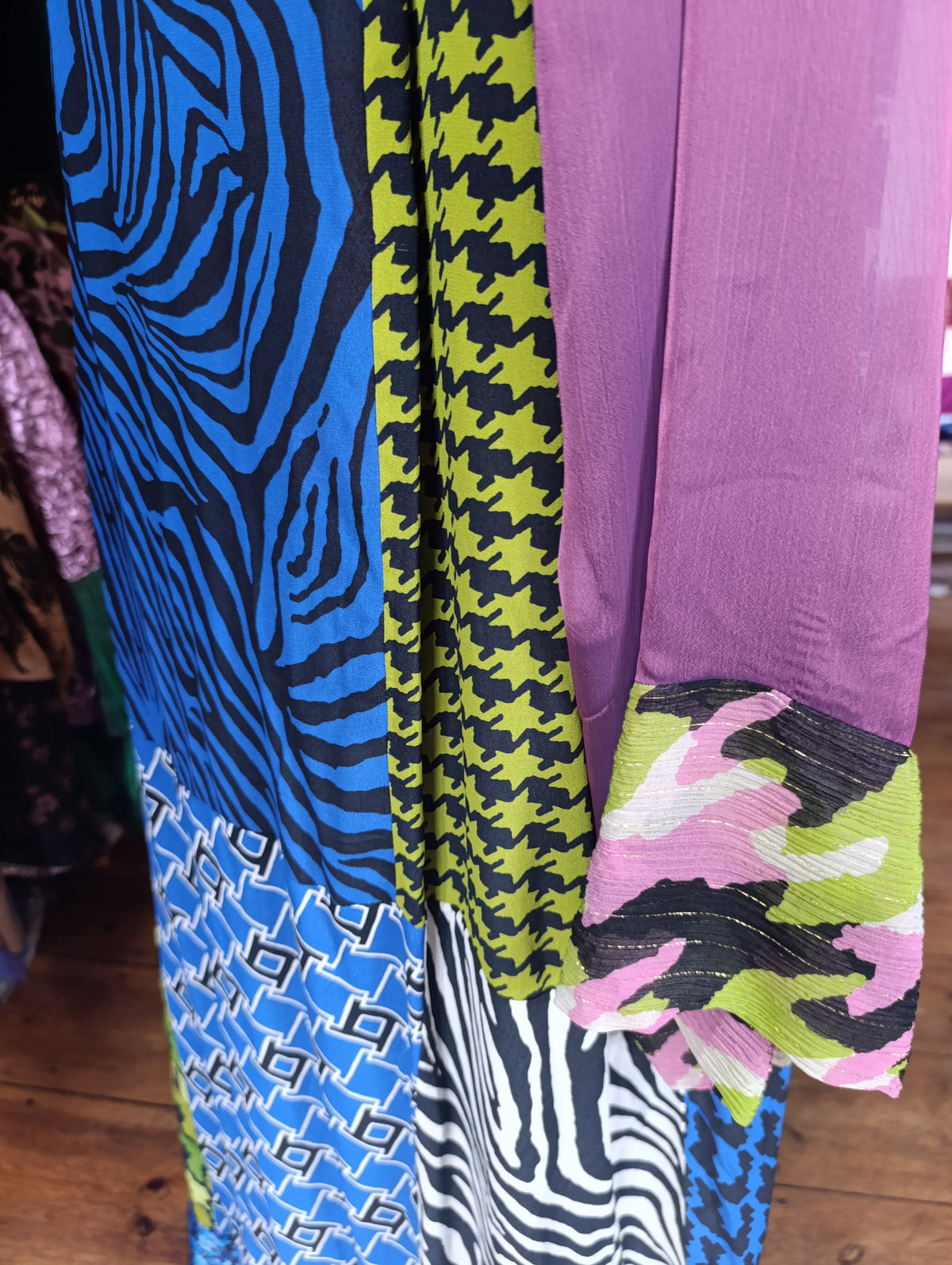 Houndstooth Camouflage Zebra Flowers long dress - PAULINA'S FRIENDS