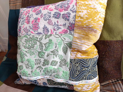 Lilla curry green flowers pillow - PAULINA'S FRIENDS