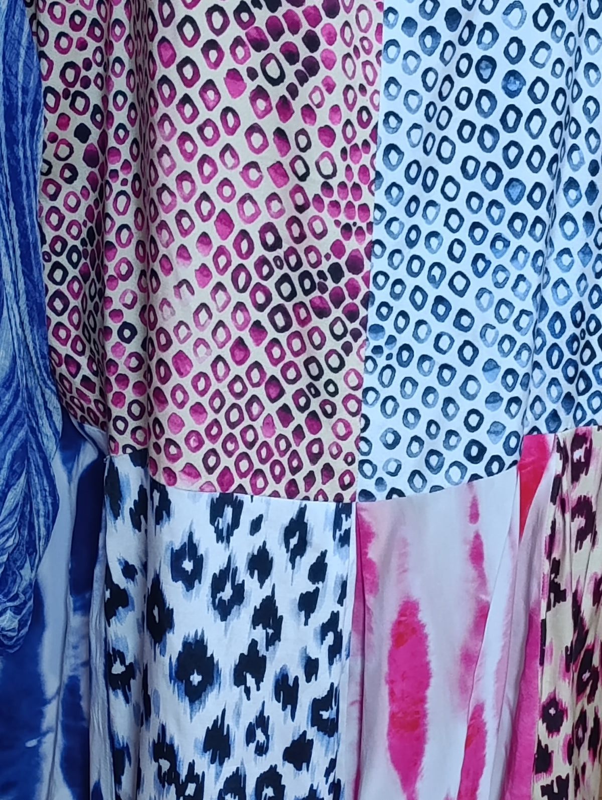 pink blue leo print dress - PAULINA'S FRIENDS