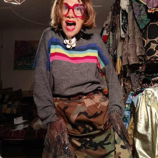 Anti war camouflage long skirt - PAULINA'S FRIENDS